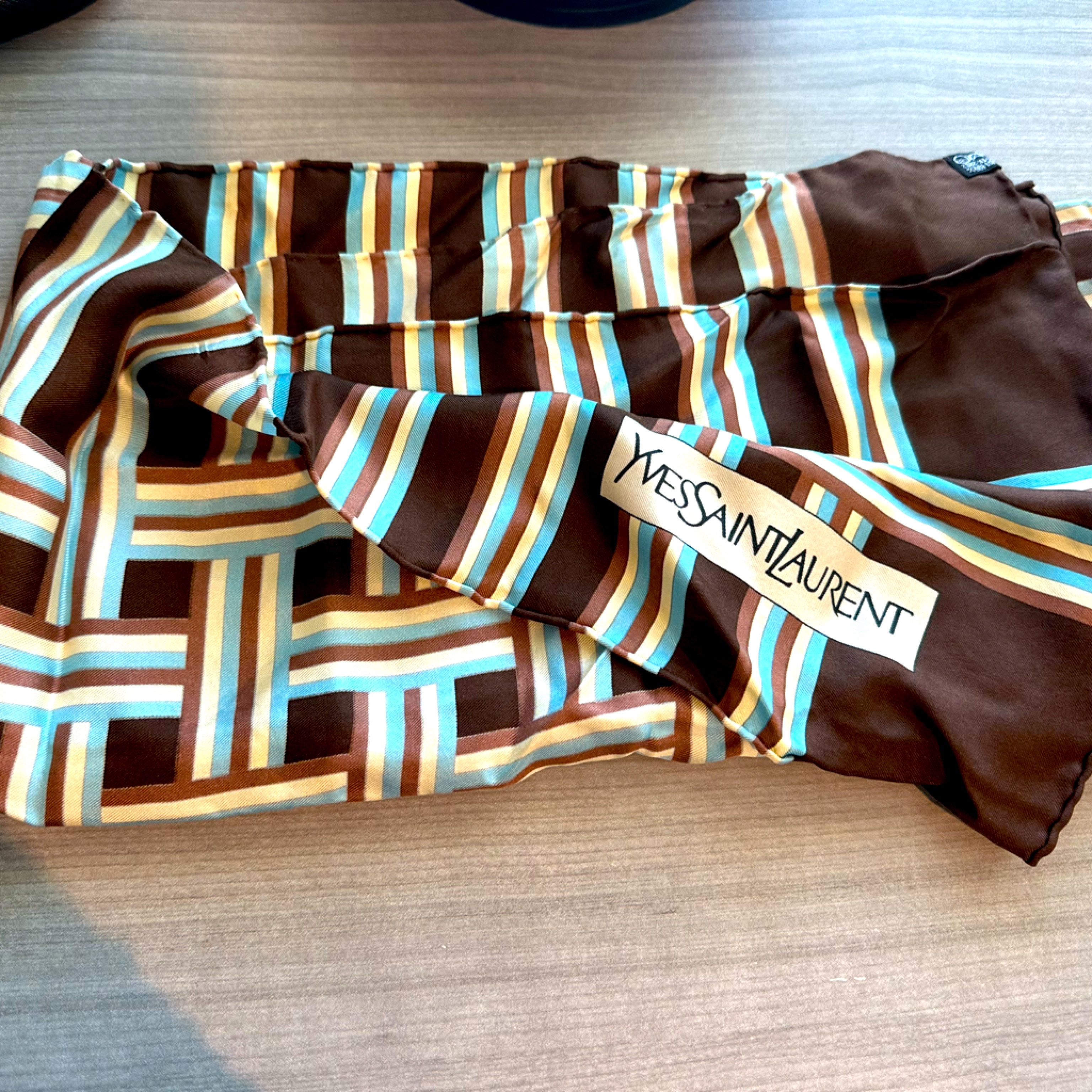 Yves Saint Laurent Ysl Silk Scarf